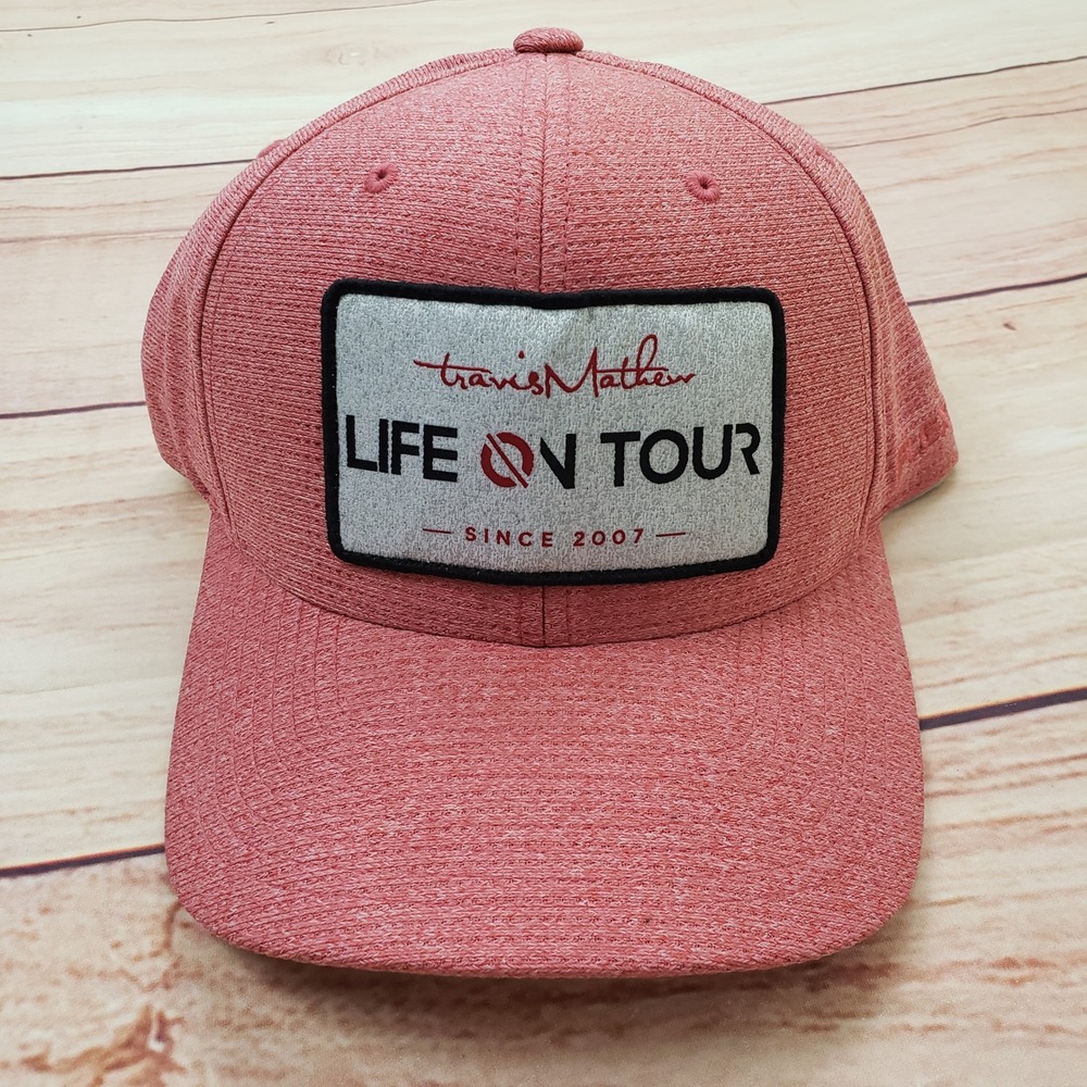 TravisMathew Snapback Hat Cap‎ CAZE Heather Cardinal Red Life On Tour Golfing